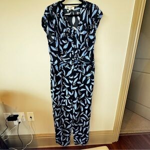DvF black and blue jumpsuit